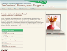 Tablet Screenshot of evscprodevelopment.com